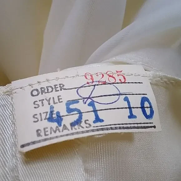 VTG Christine Gowns Panorama City California Wedding W Dress Sz 10 Ivory Color - Picture 13 of 16